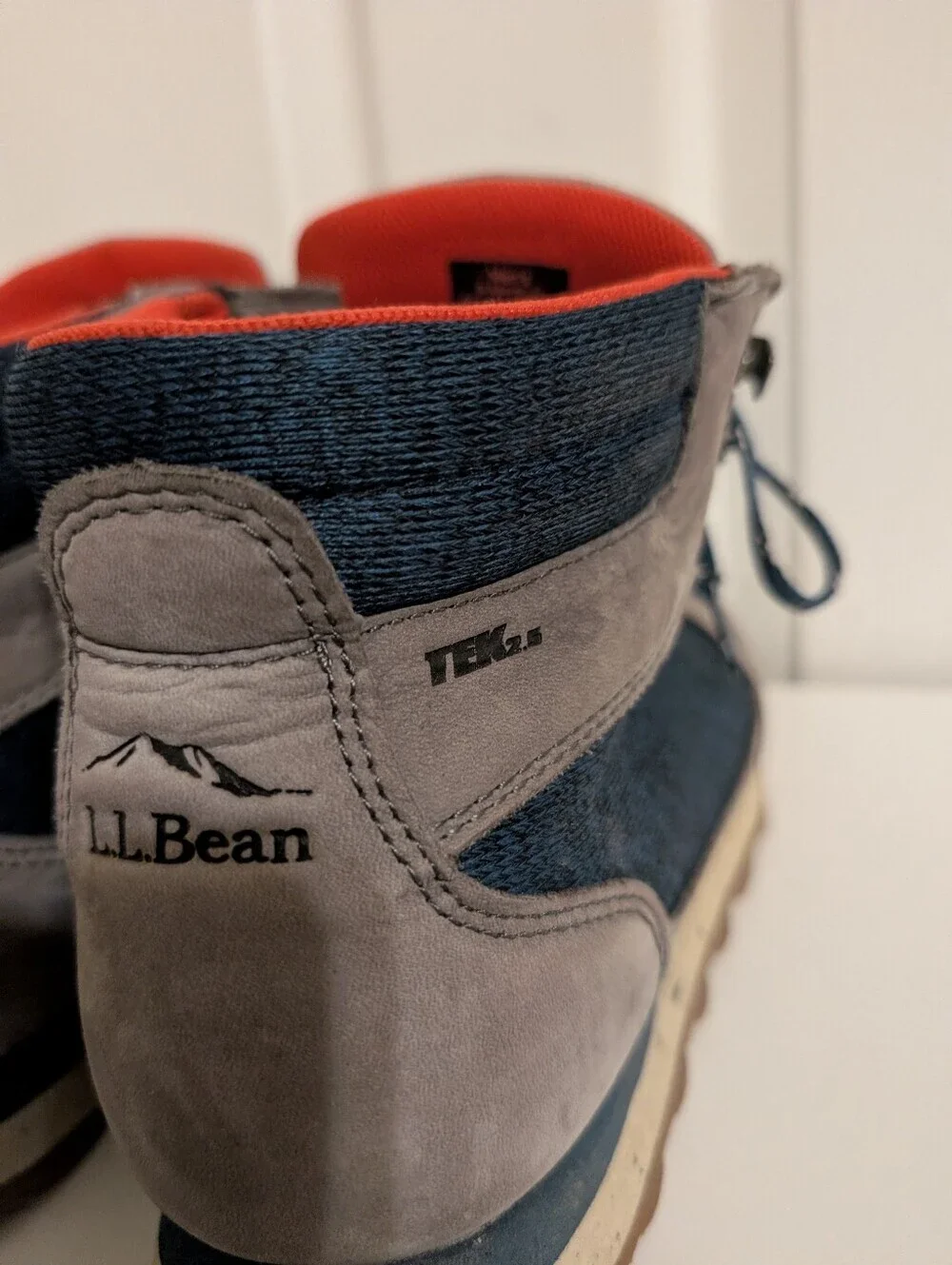 L.L. Bean Mens Boots Shoes Outdoor Hiking Gray Blue Katahdin Size 9
